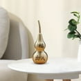 thumbnail image 4 of Sunjoy Tech Gourd Ornament Openable Cover Stable Base Fall-Resistant Scratch-proof Fadeless Pure Brass Fu Lu Character Gourd Figurine Desktop Decor, 4 of 8