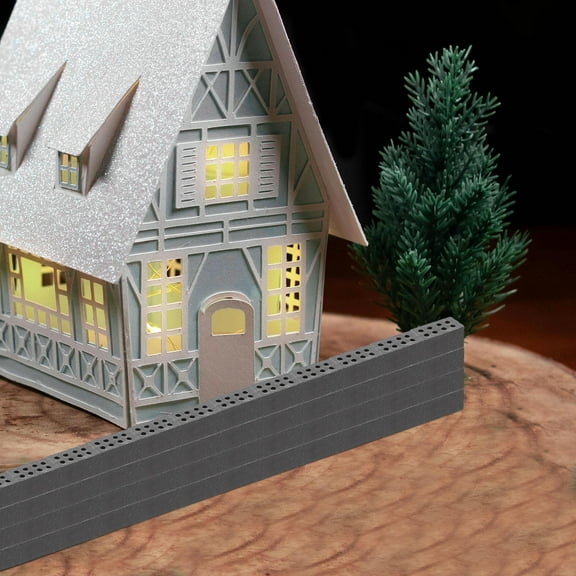 LOLIPPYY 50pcs Light Grey Dollhouse Bricks Set Simulated Bricks for Crafts and Family Fun Activities