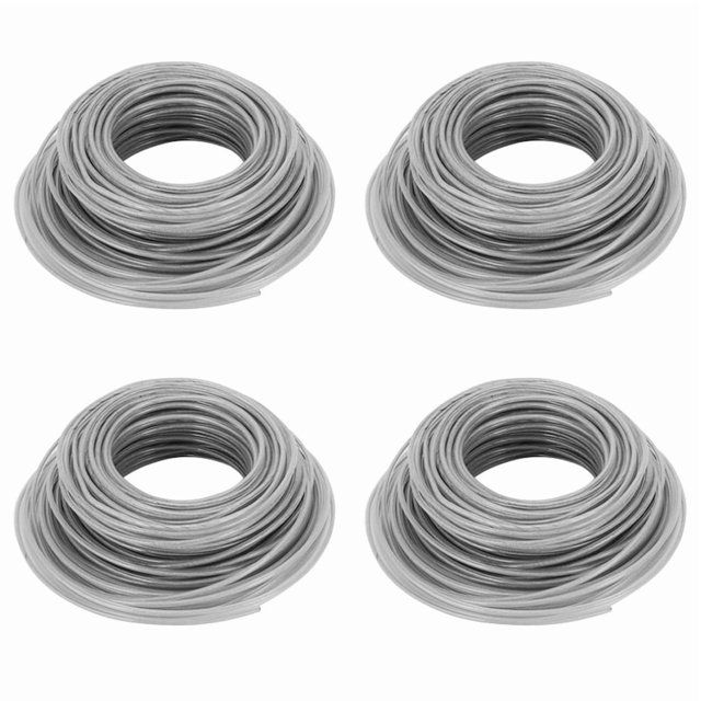 4X CortacéSped de 41 M Cuerda de Corte de Alambre Cuerda de Nailon para Cortar CéSped Cabezal de Cuerda LíNea de Corte Accesorios para MáQuinas de Corte