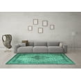 thumbnail image 3 of Ahgly Company Indoor Rectangle Medallion Turquoise Blue Traditional Area Rugs, 4' x 6', 3 of 4