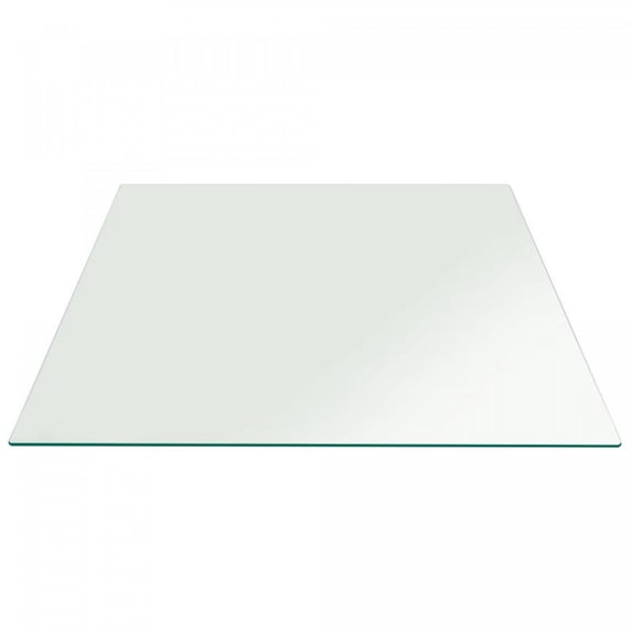 40 Inch Square Glass Table Top 1/4 Inch Thick Clear Tempered Glass With ...
