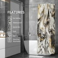 thumbnail image 2 of Black and Gold Marble Shower Curtain, Abstract Granite Marble Fabric Shower Curtain, Modern Luxury Art Waterproof Shower Curtain Set for Men and Women, Unique Bath Accessories, 72 x 72, 2 of 6
