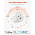 thumbnail image 2 of VEVOR Smart Plug, WiFi Smart Outlet Compatible with Alexa and Google Home, WiFi Plugs with Scheduling, App Control & Timer Function, 2.4GHz Wi-Fi Only, 15Amp, No Hub Required, White (4 Pack), 2 of 9