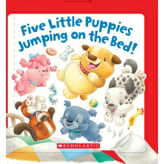 Pre-Owned Five Little Puppies Jumping on the Bed! Paperback