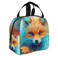 thumbnail image 2 of Disketp Fiery Red Maple Leaf Fox for Insulated Lunch Bag for Women and Men, Perfect for Work, Hiking, Picnic, 2 of 8