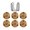 6 pack, variant on Lynono Co.,Ltd ThickW00denBeverage Coaster Incorporating Bottle Opening Mechanism Cup MatW00dCoaster with Bottle Opener Round with Storage Rack Insulated Cup Pad