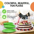 thumbnail image 3 of Exquisite 9" Lime Green Disposable Party Plastic Plates, 100 Count, Heavy Duty 350 GSM Plate, 3 of 7