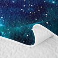 thumbnail image 5 of Manfei Dreamy Teal Galaxy Twin Quilt Set,Sparkling Stars Print Twin Coverlet Set,Black Reversible,2-Piece,1 Bedspread and 1 Pillowcase, 5 of 7
