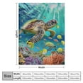 thumbnail image 4 of Nawypu Beach Sea Turtle Blanket Air Chill Flannel Throws Blanket for Couch Bed Sofa Chair Living Room with Warm Soft Cozy Fluffy in Winter, 4 of 6