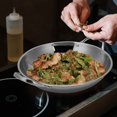 thumbnail image 4 of HLONK Poêle Wok en Acier Inoxydable Fond Plat Poêle à Sauté Antiadhésive 25 cm, 4 of 6