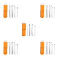 thumbnail image 1 of Soidarity 6 unids/set de palillos para los oídos de acero inoxidable, Kit de removedor de cera para los oídos, cureta pulida portátil de Type2 NO2, 1 of 6
