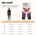 thumbnail image 2 of Cauagu Butterfly Over Lavender Pajama Pants for Women Loose Fit Wide Leg Trouser Pants Casual Elastic Waist Drawstring Lounge Pants, 2 of 6