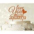 thumbnail image 1 of Love You More Wedding Cake Topper Personalized Glitter Cake Topper Cake Decorations Color Option Available 6-7 Inches Wide, 1 of 1