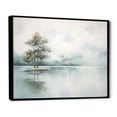 thumbnail image 2 of Designart "Tranquil Minimalistic Lake" Lakes Lakehouse Floater Framed Wall Art Prints, 2 of 5
