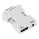 thumbnail image 2 of Adaptador HDMI hembra a VGA macho con cable de audio compatible con salida 1080P (blanco), 2 of 9