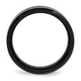 thumbnail image 2 of Ceramic Ring Band Wedding Black Carbon Fiber Comfort, 2 of 6
