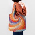 thumbnail image 7 of Single Shoulder Commuter Canvas Bag Large Capacity Can Be Carried Or Shoulder Storage For Daily Shopping Trips Palevioletred Tie-Dye Vibrant Colors And Swirling, 7 of 7