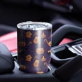 thumbnail image 4 of 30oz Halloween Treats Pattern Tumblers Stainless Steel Tumbler with Lid and Straw,Vacuum Insulated Double Wall Travel Tumbler Cups Mug with Cleaning Brush for Coffee,Tea, 4 of 7
