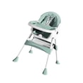 thumbnail image 1 of Trona para bebé, trona plegable, silla de alimentación ergonómica, silla de comedor infantil para estudio de juegos verde, 1 of 8