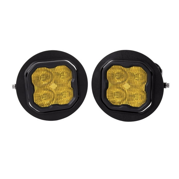 Diode Dynamics Driving/Fog Light DD6236 Driving/Fog Light; Stage Series Pro; LED Bulb; Yellow Bulbs; 3 Inch Round; 80x8 Degree Fog Beam; 2700 Effective Lumens; Polycarbonate Yellow Lens