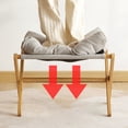 thumbnail image 3 of Foldable X Leg Soft Cushioned Foot Stool Multifunctional Foot Rest with Soft Cushion, 3 of 7