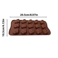 thumbnail image 3 of Fiaya Women Valentines Day Heart Chocolate Mold, 1pc 15 Cavity Heart Shape Silicone Tray Mold, Mini Love Mould for Candy Cake Topper Soap Wax Making Party Supplies, 8.07×4.13inch-Coffee, 3 of 5