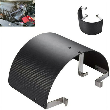 Car Cold Air Intake Cone Sport Filter Cover Motion Heat Shield Carbon Fiber