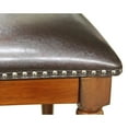 thumbnail image 2 of Game Room Dining Chair Set of 2 - Brown Cherry Wood, Nailhead Accents, Rolling Casters, 2 of 4
