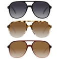 thumbnail image 1 of YDAOWKN Gafas de sol de aviador cuadradas retro para mujer y hombre, gafas de sol vintage de los años 70 con doble puente, 1 of 1