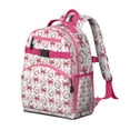 thumbnail image 2 of Pink Baseballs and Bows Pattern Backpack for School,Cute School Bag,Schoolbag with Adjustable Shoulder Straps & Padded Back,15.25"x11.5"x5.25", 2 of 5