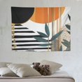 thumbnail image 4 of Nawypu  Abstract Mid Century Modern Tapestry Boho Geometric Leaf Plant Tapestry Aeshtetic Minimalist Tapestry Boho Sun Tapestry for Bedroom Cool Tapestry for Living Room Home Decor, 4 of 7