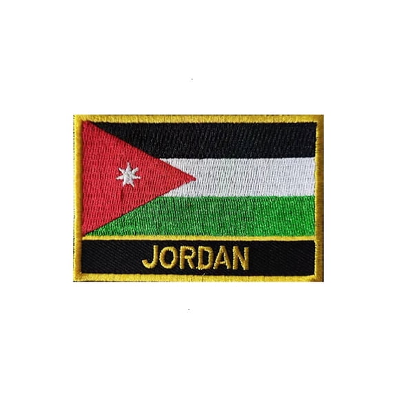 Ruoming 1 PCS National flag  Patches Iron On or Sew On Embroidered Tactical Military Jordan Patch