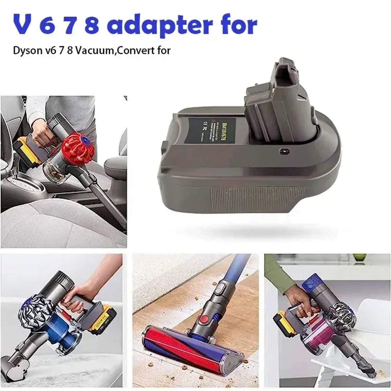 Suitable for Makita/Bosch/Dewalt/Milwaukee Battery DM18V678 BMV678 Battery Adapter Converter for Dyson V6 V7 V8 Battery Adapter