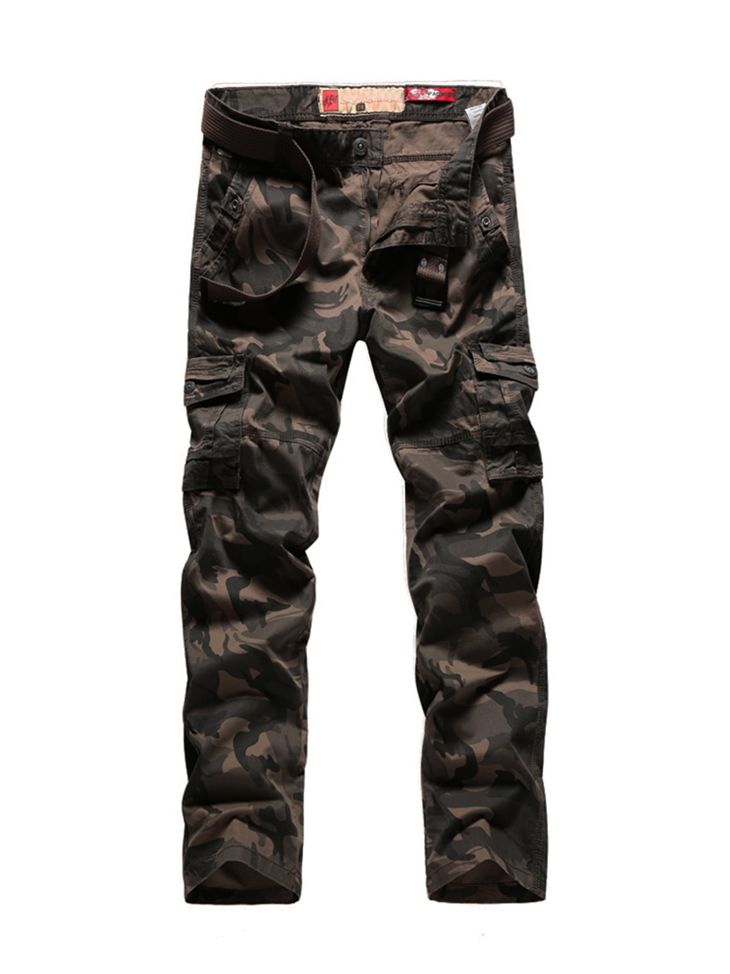 Keybur Mens Cotton Casual Military Army Cargo Camo Combat Work Pants 