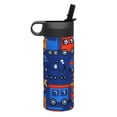 thumbnail image 2 of 18 Oz Insulated Sports Bottle, Outdoor Sports Gym Handheld Portable Casual Stainless Steel Water Bottle, Straw With Lid Train, 2 of 9