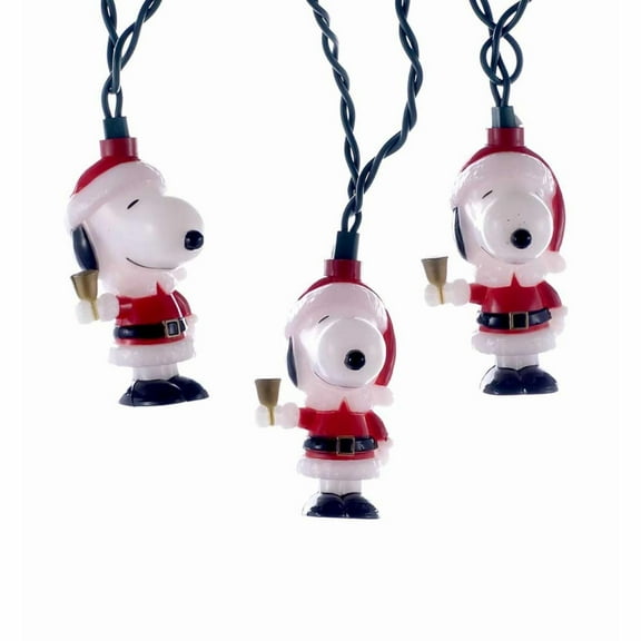 Kurt Adler 10-Light Santa Suit Snoopy Light Set