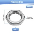 thumbnail image 3 of Uxcell 2-Pack Tuerca de Bloqueo Hexagonal de Ajuste de Tubería Fundida, Tuerca de Bloqueo Hexagonal de Acero Inoxidable con Rosca Femenina G1/2, 3 of 6