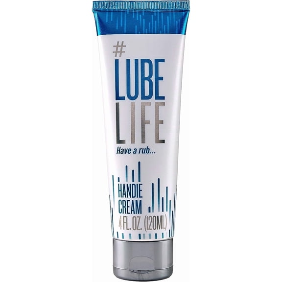 LubeLife Handie Cream, Water-Based Lubricant for Men and Couples, 4 fl oz, pack of 1