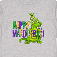 thumbnail image 4 of Inktastic Happy Mardi Gras Big and Little Alligators with Beads Boys or Girls Long Sleeve Toddler T-Shirt, 4 of 5