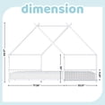 thumbnail image 6 of White Flat Bed House Shape with Side Guardrails Twin Children's Iron Bed, 6 of 12
