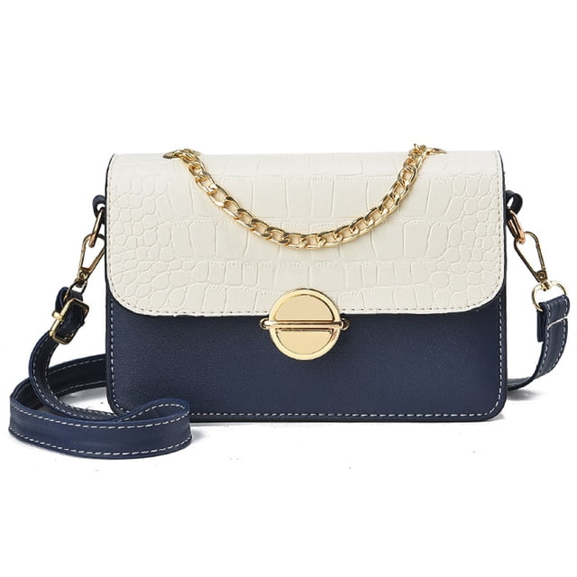 Bolso Bandolera Pequeño Para Mujer Bolso De Hombro De Cuero De Pu Bolso Pequeño Bolso De Embrague Bolso De Noche Versátil De Modaazul