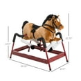 thumbnail image 3 of Durable Plush Toddlers Spring Rocking Horse, Bouncing Rocker Toy with Realistic Sounds, 3 of 4