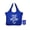 Blue, variant on IVILLAGE A FAMILY Foldable Reusable Grocery Bags, Washable Polyester Shopping Tote with Pouch, Holds 26lbs (12kg), Eco-Friendly "Plastic Is Over"  Color- RED
