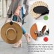 thumbnail image 3 of high quality1Pcs Magnetic Sun Hat Clip for Wide Brim Hat, PU Leather Hat Ring Clip-On Holder for Bag Luggage and Backpack, 3 of 5