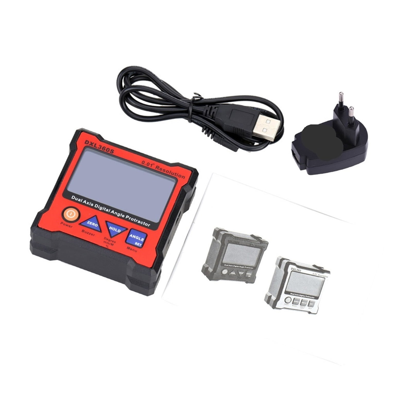 Dual Axis Digital Angle Protractor with 5 Side Magnetic Base High-precision Dual-Axis Digital ,Water-Proof & Dust Resistant