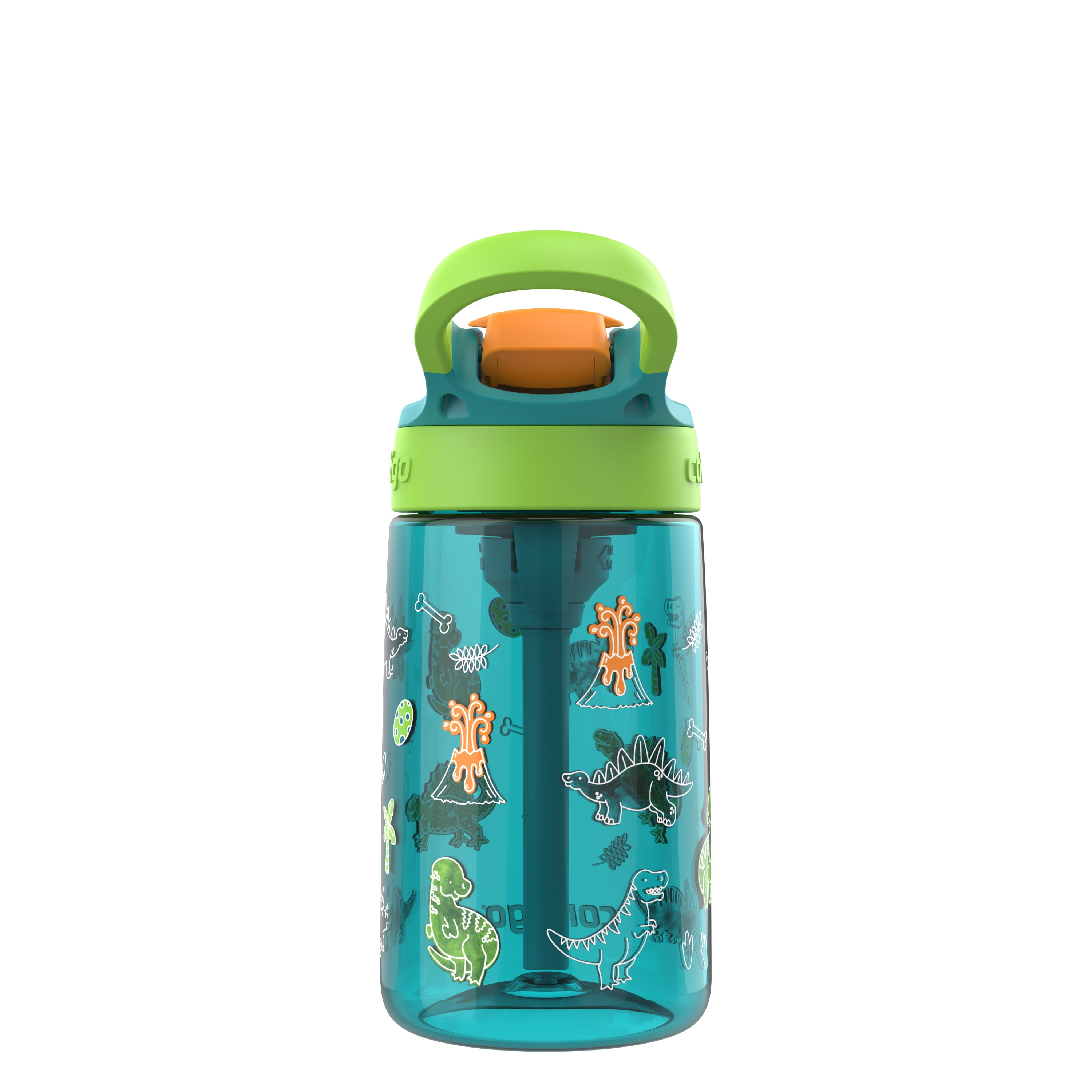 Contigo Kids Aubrey Straw Water Bottle, Leak-Proof, BPA-Free, Dishwasher Safe, Juniper Dinos