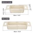 thumbnail image 2 of Extendable Over the Sink Strainer Fruit Vegetable Wash Basket Adjustable Colander for Kitchen Plastic Khaki, 2 of 6