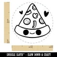 thumbnail image 2 of Deliciously Kawaii Chibi Pizza Slice Self-Inking Rubber Stamp Ink Stamper - Red Ink - Mini 1/2 Inch, 2 of 7