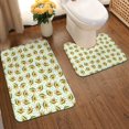 thumbnail image 2 of Honeii Avocado Doing Sport Pattern Bathroom Anti-Skid Pad Bathroom Mat Vintage Seamless Pattern Not-Slip Toilet Rug Set, 2 of 6