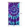 thumbnail image 5 of Purple Blue Tie Dye Spiral Pattern Shower Curtain 36"x72" ,Bathroom Decorative Shower Curtains Set with 12 Hooks,Modern Waterproof Washable Shower Curtain, 5 of 6